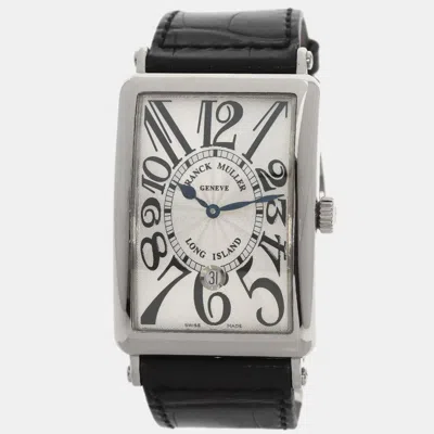 Pre-owned Franck Muller White 18k White Gold Long Island 1150scdt Men's Wristwatch 32mm