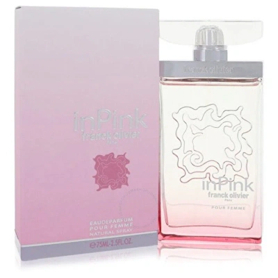 Franck Olivier Ladies In Pink Pour Femme Edp 2.5 oz Fragrances 3516641525323 In Black / Ink / Pink / White