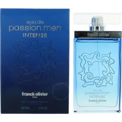 Franck Olivier Men's Eau De Passion Intense Men Edp Spray 2.5 oz Fragrances 3516641725129 In White