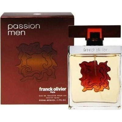 Franck Olivier Men's Passion Men Edt Spray 1.7 oz Fragrances 3516640925131 In Amber / Green / Pink