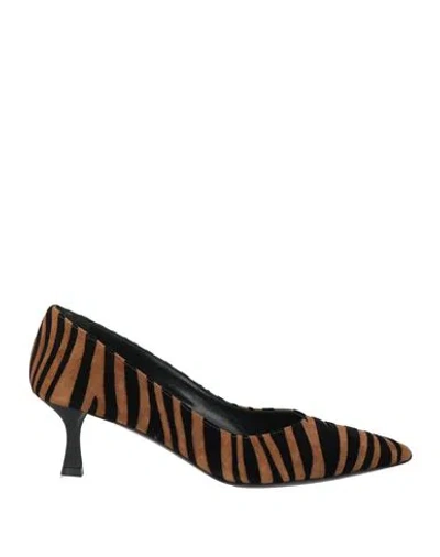 Franco Colli Woman Pumps Light Brown Size 10 Leather In Sand
