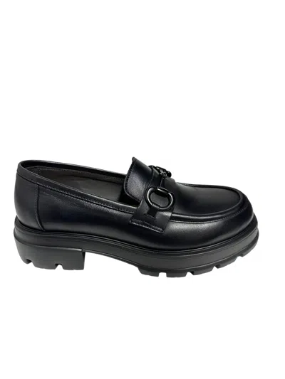 Franco Fedele - Black Leather Moccasin Art.d714 (4828) D714 Nero