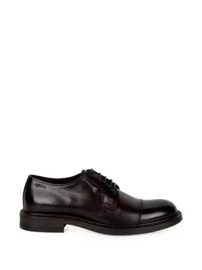 Franco Fedele Cap-toe Leather Derby Shoes In Brown