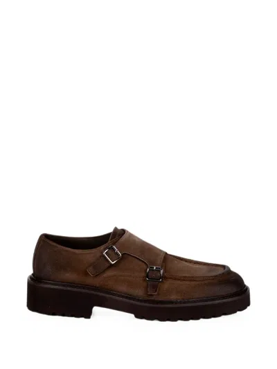 Franco Fedele Double-strap Monk Shoes In Brown