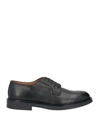 Franco Fedele Man Lace-up Shoes Black Size 6 Leather