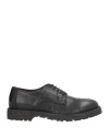 Franco Fedele Man Lace-up Shoes Black Size 8 Leather In Black