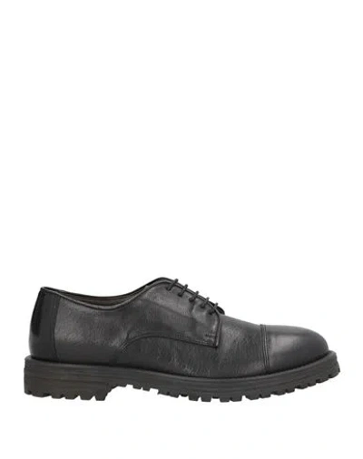 Franco Fedele Man Lace-up Shoes Black Size 8 Leather