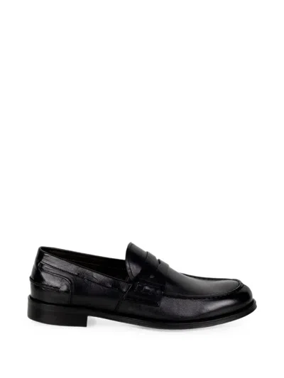 Franco Fedele Panelled Penny Loafers In Blue