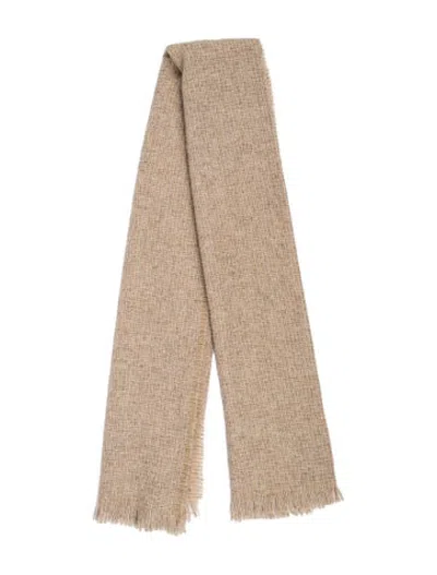 Pre-owned Franco Ferrari Acrylic Scarf In Neutrals