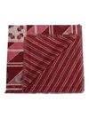 Franco Ferrari Floral-striped Scarf In Multi