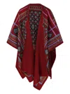 Franco Ferrari Geometric-pattern Cape In Red