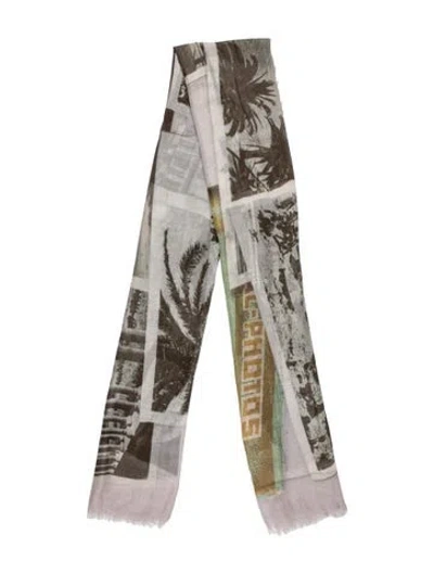 Pre-owned Franco Ferrari Graphic Print Scarf In Pink