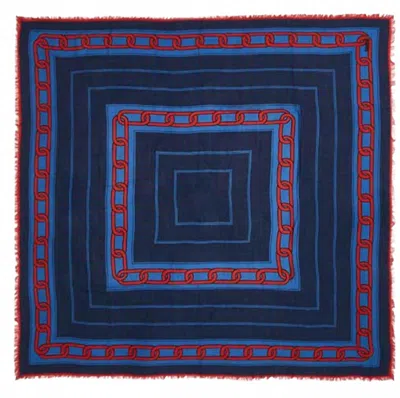 Franco Ferrari Munch New Scarf In Viola In Blue