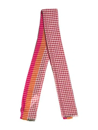Pre-owned Franco Ferrari Printed Scarf In Pink