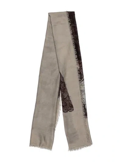 Pre-owned Franco Ferrari Printed Shawl In Green