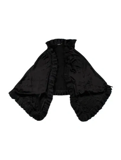 Pre-owned Franco Ferrari Silk Scarf In Black