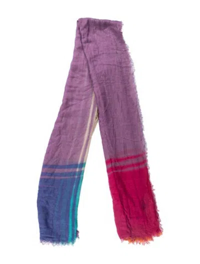 Pre-owned Franco Ferrari Striped Scarf In Multicolor