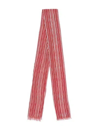 Pre-owned Franco Ferrari Striped Scarf In Red