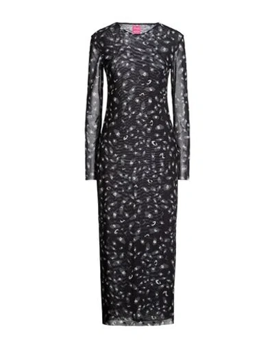Franco Ferrari Woman Maxi Dress Black Size L Polyester, Elastane
