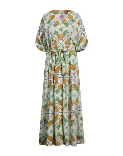 Franco Ferrari Woman Maxi Dress Off White Size S Cotton