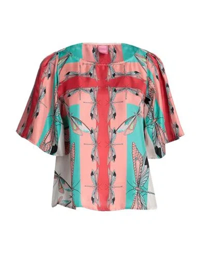 Franco Ferrari Woman Top Antique Rose Size L Silk In Pink