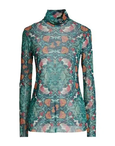 Franco Ferrari Woman Top Emerald Green Size M Polyester, Elastane