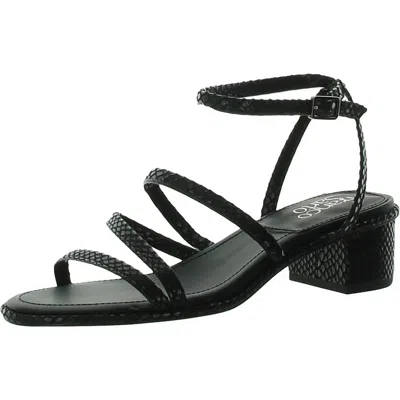 Franco Sarto Amalfi Womens Faux Leather Padded Insole Heels In Black