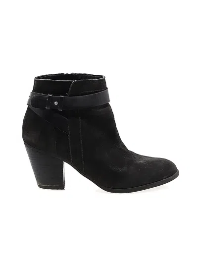 Pre-owned Franco Sarto Ankle Boots In Black