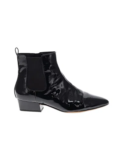 Pre-owned Franco Sarto Ankle Boots In Black