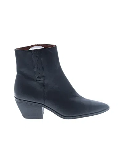 Pre-owned Franco Sarto Ankle Boots In Black