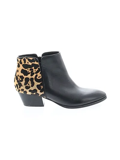 Pre-owned Franco Sarto Ankle Boots In Black