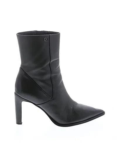 Pre-owned Franco Sarto Ankle Boots In Black