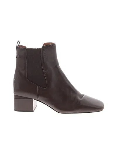 Pre-owned Franco Sarto Ankle Boots In Brown