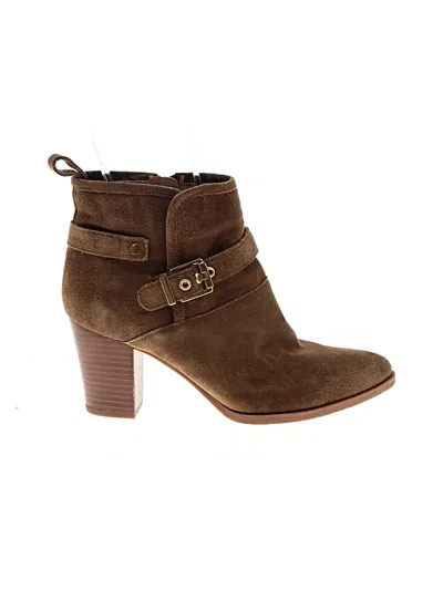 Pre-owned Franco Sarto Ankle Boots In Brown