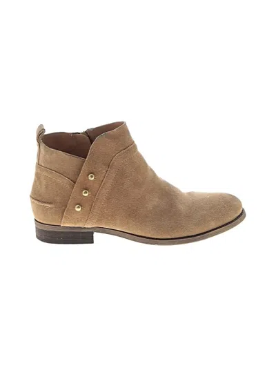 Pre-owned Franco Sarto Ankle Boots In Brown