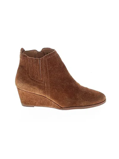 Pre-owned Franco Sarto Ankle Boots In Brown