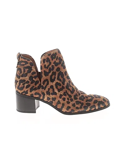 Pre-owned Franco Sarto Ankle Boots In Brown
