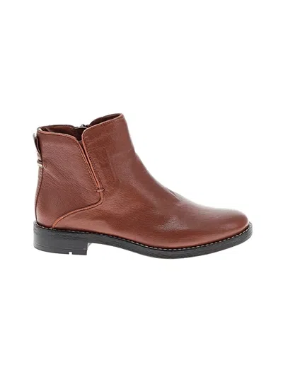 Pre-owned Franco Sarto Ankle Boots In Brown