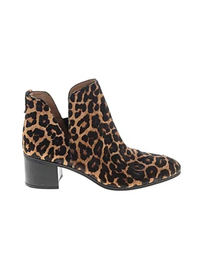 Pre-owned Franco Sarto Ankle Boots In Brown