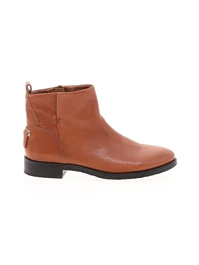 Pre-owned Franco Sarto Ankle Boots In Brown