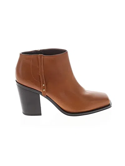 Pre-owned Franco Sarto Ankle Boots In Brown