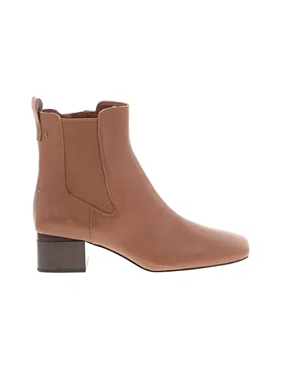 Pre-owned Franco Sarto Ankle Boots In Brown