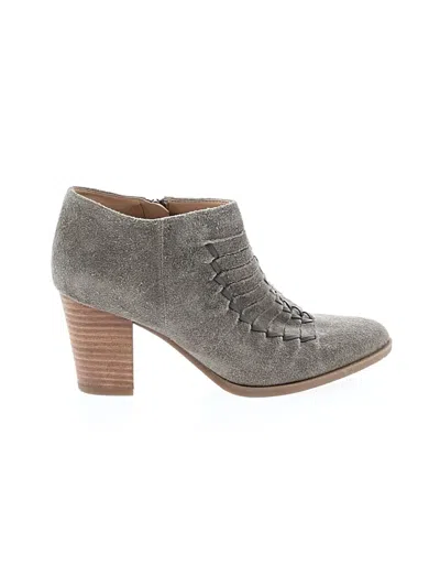 Pre-owned Franco Sarto Ankle Boots In Gray