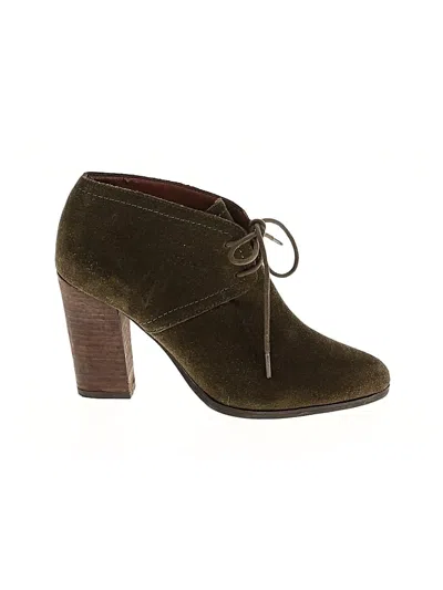 Pre-owned Franco Sarto Ankle Boots In Green
