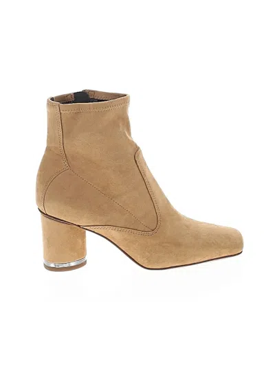 Pre-owned Franco Sarto Ankle Boots In Tan