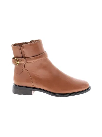 Pre-owned Franco Sarto Ankle Boots In Tan