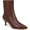 Franco Sarto Anna Pointed Toe Bootie In Dark Brown