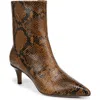 Franco Sarto Anna Womens Zipper Leather Booties In Taupe