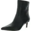 Franco Sarto Anna Womens Zipper Leather Booties In Black