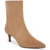 Franco Sarto Anna Womens Zipper Leather Booties In Brown